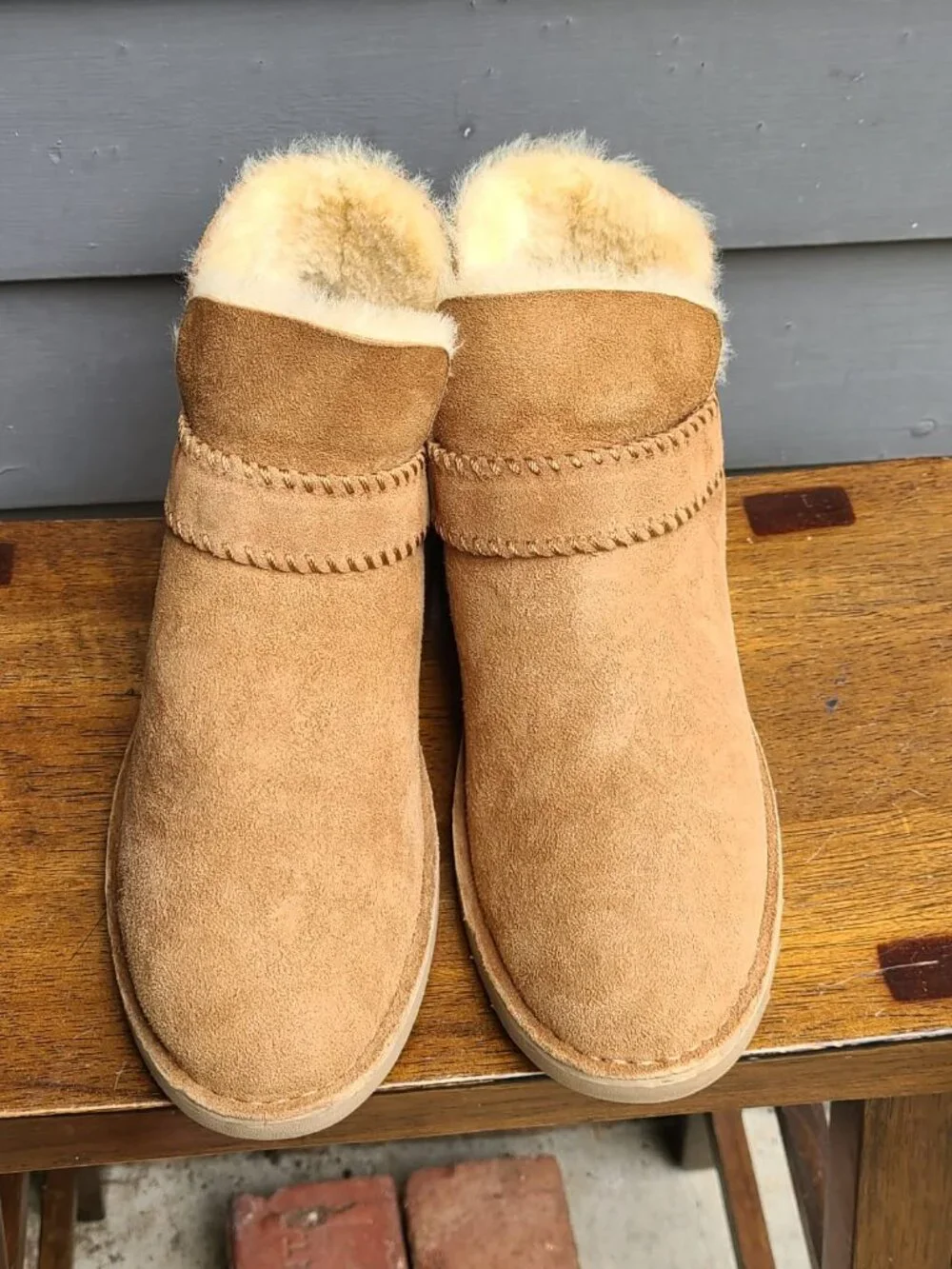 UGG McKay Chestnut Suede Shearling Boots size 8 1/2